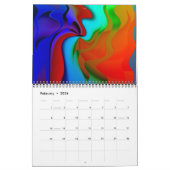 Flying 2025 Trippy Abstrakt Art Calendar Kalender (Feb 2026)