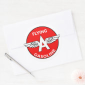 Flying A Benzoline flach Version Runder Aufkleber (Umschlag)