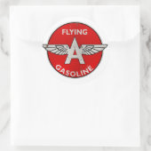 Flying A Benzoline rusted Version Runder Aufkleber (Tasche)