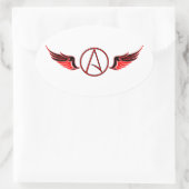 Flying "A" Ovaler Aufkleber (Tasche)