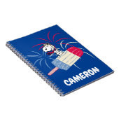 Flying Ace Snoopy on Ice Pop Notizblock (Rechte Seite)