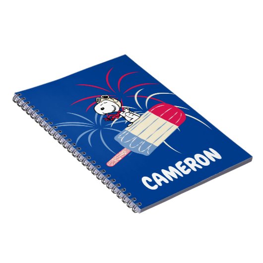 Flying Ace Snoopy on Ice Pop Notizblock (Rechte Seite)