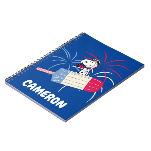 Flying Ace Snoopy on Ice Pop Notizblock (Linke Seite)