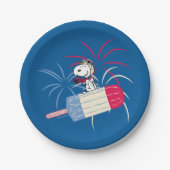 Flying Ace Snoopy on Ice Pop Pappteller (Vorderseite)