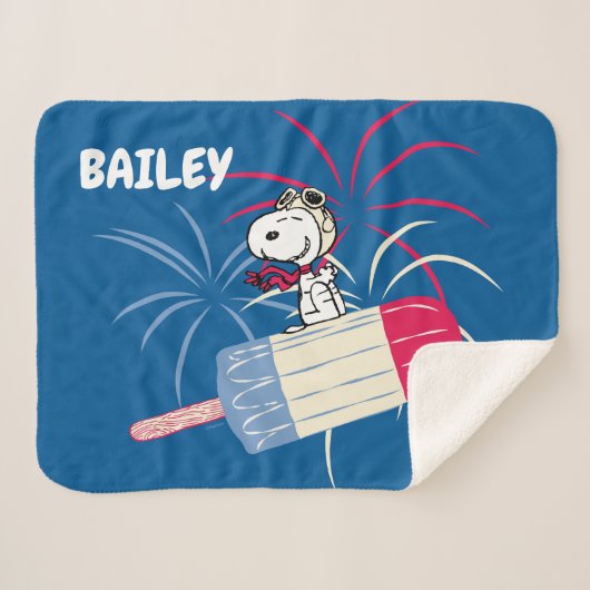 Flying Ace Snoopy on Ice Pop Sherpadecke (Vorderseite (Horizontal))