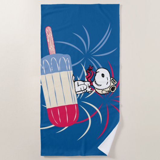 Flying Ace Snoopy on Ice Pop Strandtuch (Vorderseite)