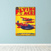 Flying Aces Magazine Cover Leinwanddruck (Insitu (Holzboden))