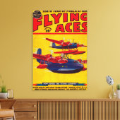Flying Aces Magazine Cover Leinwanddruck (Insitu (Wohnzimmer))
