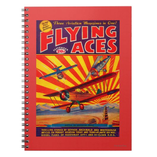 Flying Aces Magazine Cover Notizblock (Vorderseite)