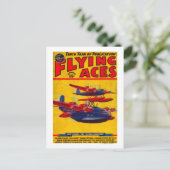 Flying Aces Magazine Cover Postkarte (Stehend Vorderseite)