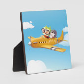 Flying Adventure mit Hund Fotoplatte (Vorderseite)