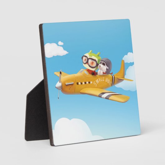 Flying Adventure mit Hund Fotoplatte (Vorderseite)