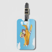 Flying Adventure mit Hund Gepäckanhänger (Vorderseite Vertikal)