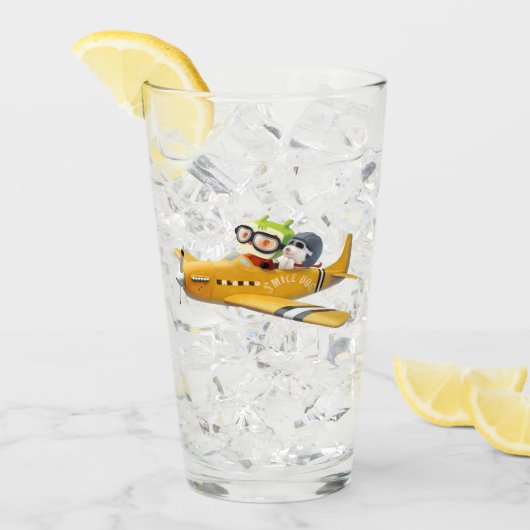 Flying Adventure mit Hund Glas (Vorderseite Ice)