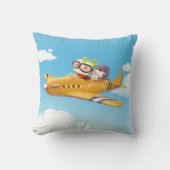 Flying Adventure mit Hund Kissen (Vorderseite)