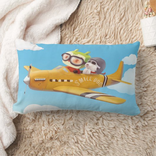 Flying Adventure mit Hund Lendenkissen (Decke)