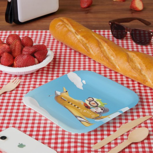 Flying Adventure mit Hund Pappteller (Picknick)