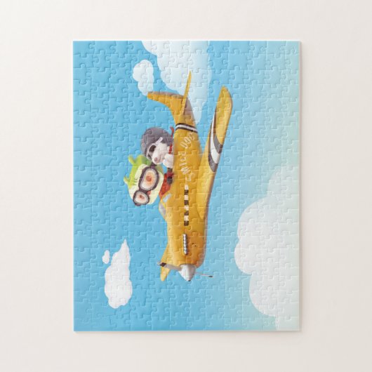 Flying Adventure mit Hund Puzzle (Vertikal)