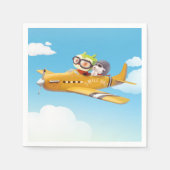 Flying Adventure mit Hund Serviette (Vorderseite)