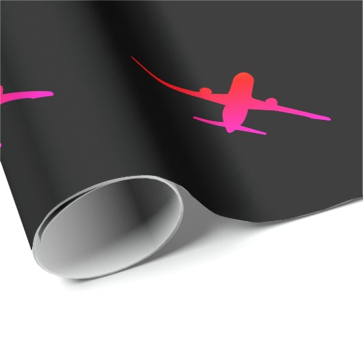 Flying Aircraft Airplane Aviation Aviator Geschenkpapier (Rolleneckpunkt)