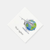 Flying Aircraft Paper Napkins Serviette (Ecke)