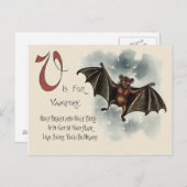 Flying Albern Goofy Vampire Bat Postkarte (Vorne/Hinten)