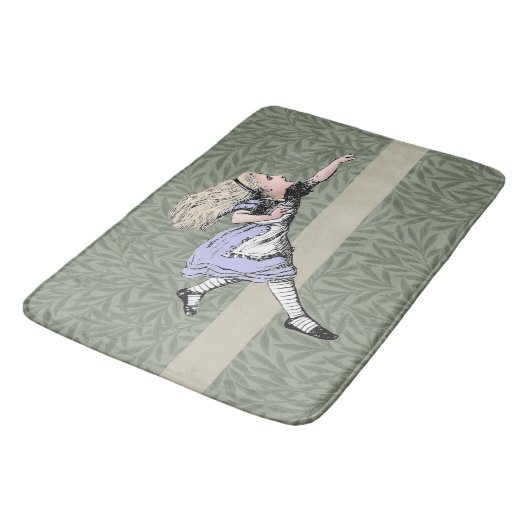 Flying Alice im Wunderland Looking Glass Badematte (Schrägansicht)