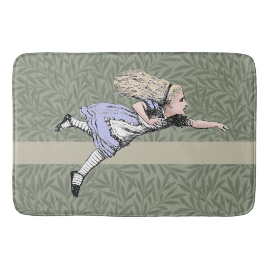 Flying Alice im Wunderland Looking Glass Badematte (Vorderseite)