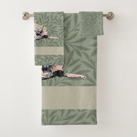 Flying Alice im Wunderland Looking Glass Badhandtuch Set (Insitu)
