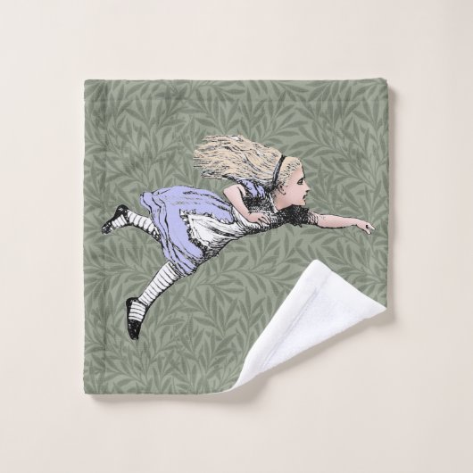 Flying Alice im Wunderland Looking Glass Badhandtuch Set (Waschlappen)