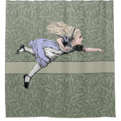 Flying Alice im Wunderland Looking Glass Duschvorhang (Vorderseite)