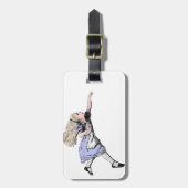 Flying Alice im Wunderland Looking Glass Gepäckanhänger (Vorderseite vertikal)