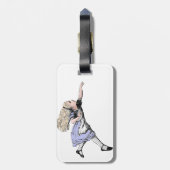 Flying Alice im Wunderland Looking Glass Gepäckanhänger (Rückseite vertikal)