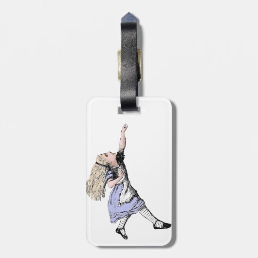 Flying Alice im Wunderland Looking Glass Gepäckanhänger (Rückseite vertikal)