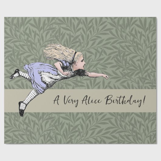 Flying Alice im Wunderland Looking Glass Geschenkpapier (Flach)