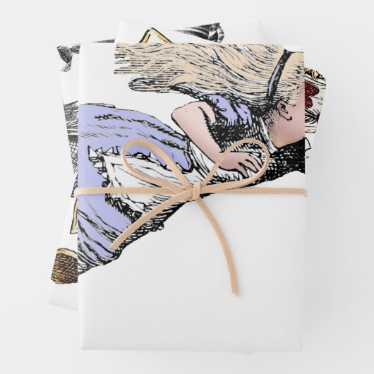 Flying Alice im Wunderland Looking Glass Geschenkpapier Set (Beispiel)