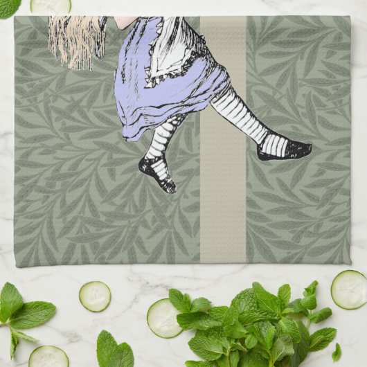 Flying Alice im Wunderland Looking Glass Geschirrtuch (Gefaltet)