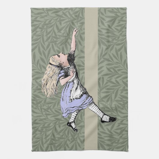 Flying Alice im Wunderland Looking Glass Geschirrtuch (Vertikal)