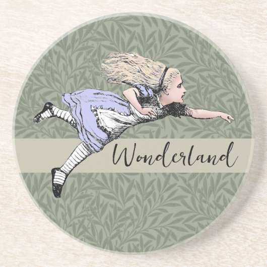 Flying Alice im Wunderland Looking Glass Getränkeuntersetzer (Vorne)