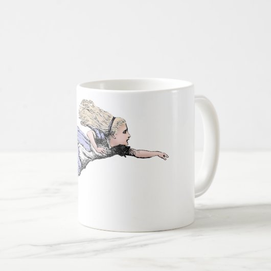 Flying Alice im Wunderland Looking Glass Kaffeetasse (VorderseiteRechts)