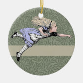 Flying Alice im Wunderland Looking Glass Keramik Ornament (Vorne)