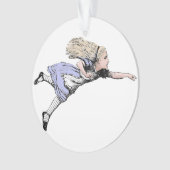 Flying Alice im Wunderland Looking Glass Ornament (Vorderseite)