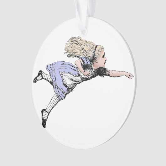 Flying Alice im Wunderland Looking Glass Ornament (Vorderseite)