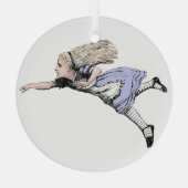 Flying Alice im Wunderland Looking Glass Ornament Aus Glas (Rückseite)