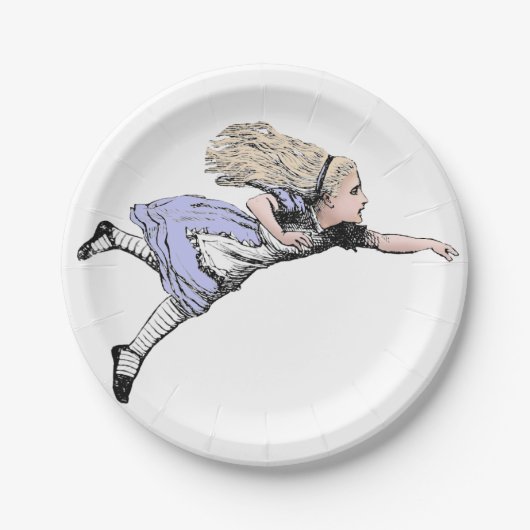 Flying Alice im Wunderland Looking Glass Pappteller (Vorderseite)