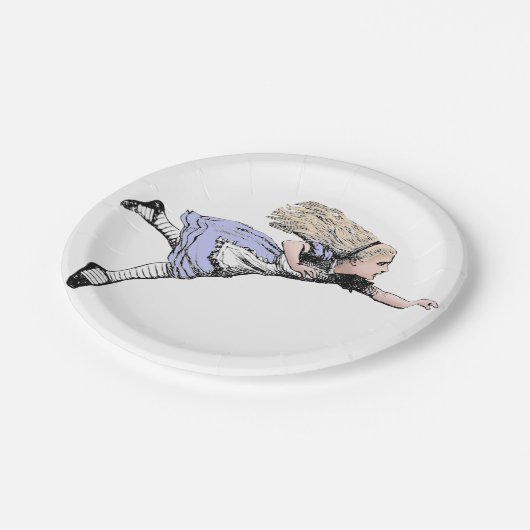 Flying Alice im Wunderland Looking Glass Pappteller (Schrägansicht)