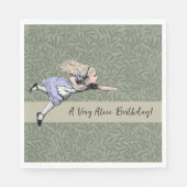 Flying Alice im Wunderland Looking Glass Serviette (Vorderseite)