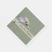 Flying Alice im Wunderland Looking Glass Serviette (Ecke)