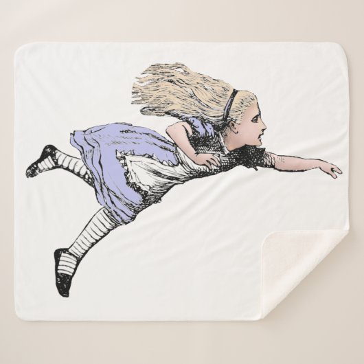 Flying Alice im Wunderland Looking Glass Sherpadecke (Vorderseite (Horizontal))