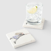 Flying Alice im Wunderland Looking Glass Steinuntersetzer (Seitenansicht)